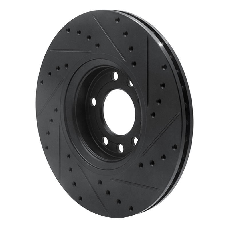 Chevrolet Zafira Brake Rotor (1) - Front Left - R1 Concepts - Drilled & Slotted - Black - `99-`10